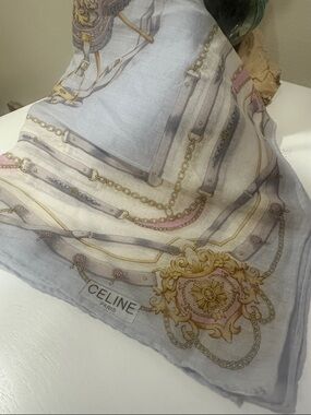 Celine Paris Silk Blend Scarf 18”x18”